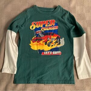 Boys Long Sleeve Car Tee